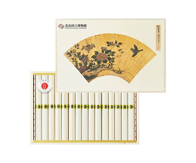 【​​マル勝髙田商店】《お中元》奈良国立博物館 限定ギフト扇面画帖 北海道産小麦使用手延べ三輪素麺
