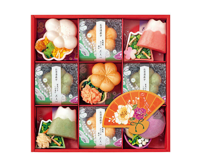 《お歳暮》【京洛 辻が花】京のお茶漬とお吸物 迎春最中詰合せ